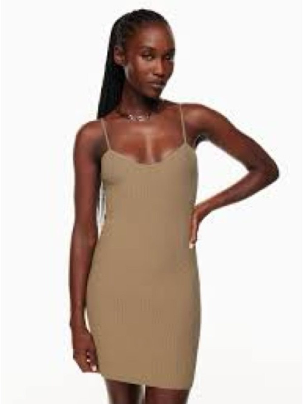 Babaton Sculpt Knit Sweetheart Mini Dress Ribbed Bodycon S